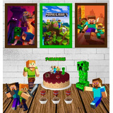 Decoração Minecraft Kit Festa Só Um Bolinho 