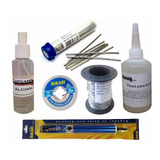 Kit Salva Chip, Fluxo, Fio Solda, Malha Sugador