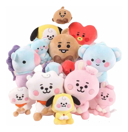 Bt21 Bts Peluches, Bagtan Chimmy, Cookie, Koya, Tata, Mang