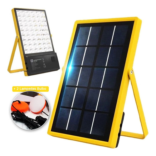 Placa Solar Refletor Led 28w Com Painel Solar Carregador