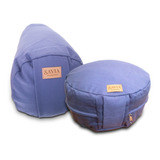 Combo Zafu + Bolster Yoga - Modelo Violeta - Savia Elementos