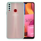 Carcasa Para Samsung A20s Borde Colores Protector Camara