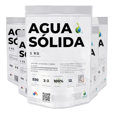 Agua Sólida - Hidrogel Hecho En México Lluvia Riego - 5 Kg