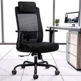 Silla De Oficina Ergonómica Sillas De Escritorio Para Comput Color Black Material Del Tapizado Odlk