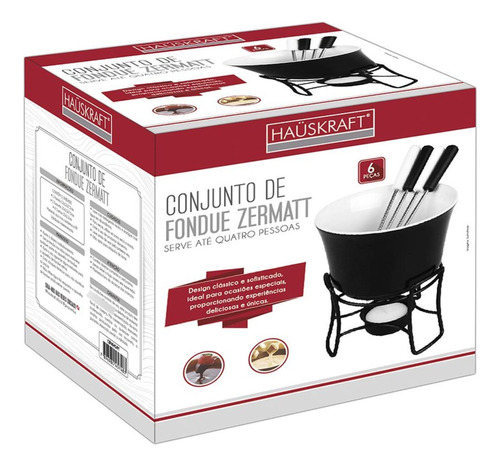 Aparelho De Fondue Hauskraft 400ml Zermatt Serve 4 Pessoas 