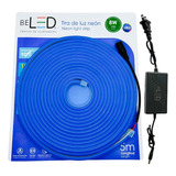 Tira De Led Neon Flexible 5m 12v Incluye Fuente 12v 3 Amp Color De La Luz Azul