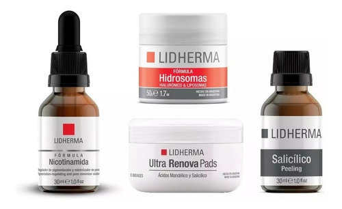 Nicotinamida + Salicílico + Renova Pads + Hidrosomas Lidherm