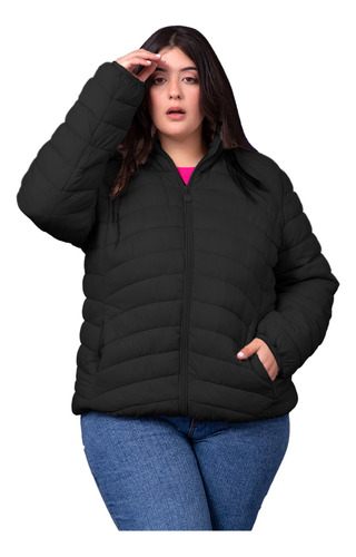Campera Mujer Impermeable Abrigada Talles Grandes
