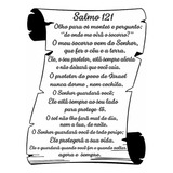 Adesivo Salmo 121 90x118 Papíro Frases Bíblicas Parede Deus