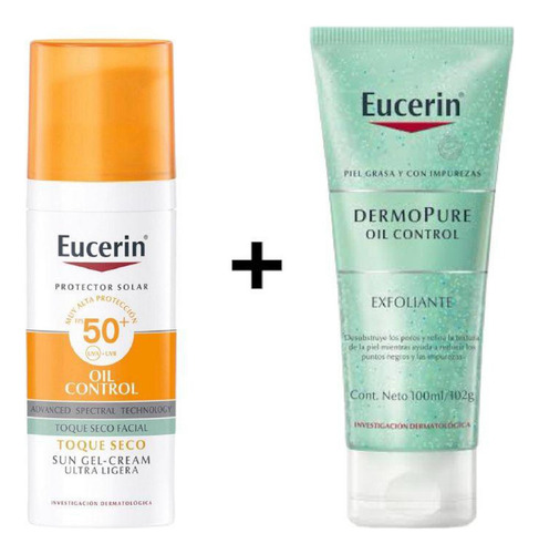 Eucerin Oil Control: Protector Solar + Exfoliante Dermo Pure