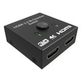 Interruptor De 2,0 Nierbo 2 Puertos Hdmi 4k 60hz 2x1 1x2 Bi 