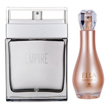 Kit Perfume Masculino Empire . Feminino Ella Floral.