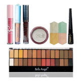 Kit Maquiagem Completo Ruby Rose Base Rimel 4d Primer Batom Delineador Kit Sobrancelhas Esponja Gota