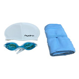 Kit Natacion Antiparra Sr Gorro Silicona Toalla Pileta Tml