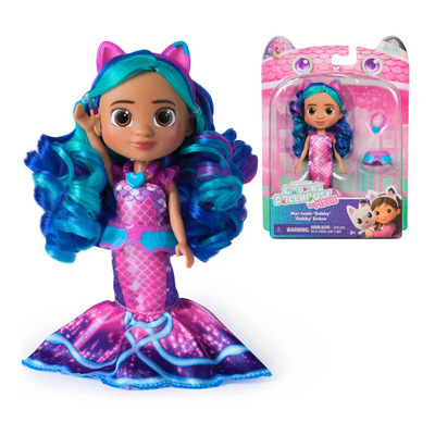 Gabbys Dollhouse: La Película, Muñeca Gabby Sirena, Accesorios Y Ropa Temática De Sirena, Juguetes Para Niños Y Niñas A Partir De 3 Años | Meses sin interés