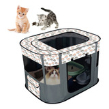 Casita Plegable Para Gatos, Tragaluz Extraíble, Transpirable