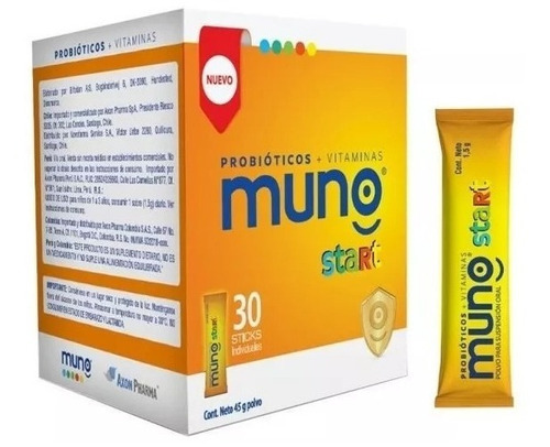 Muno Start Probioticos En Polvo 1,5gr X30sobres