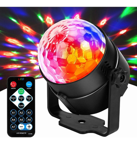 Bola De Luz Led Rgb Con Control Remoto Para Discoteca Party