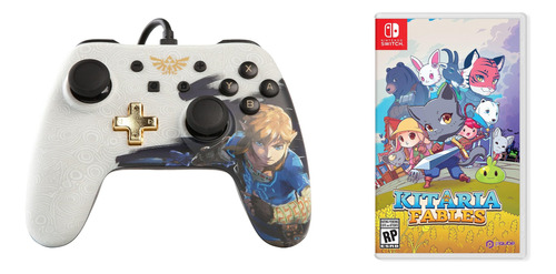 Control Alámbrico Zelda Y Kitaria Fables Nintendo Switch