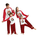 Pijama Cuadros Navideño Familiar Para Parejas Y Niños
