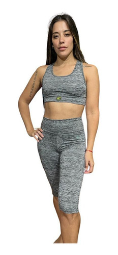 Conjunto Deportivo Calza 3/4 + Top!! Lycra Vaplex C Algodon!