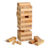 Juego De Madera 54 Piezas Bloques + Dados Educativo Yenga