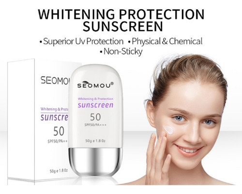 Crema De Protección Solar Uv Blanqueadora De 50 Ml Con Prote