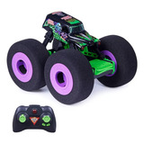 Monster Jam Vehículo Con Radio Control Y Rampa Grave Digger Color Multicolor