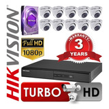 Kit Cctv Dvr Hikvision 16ch + 10 Cam + 1tb + Cables Martinez