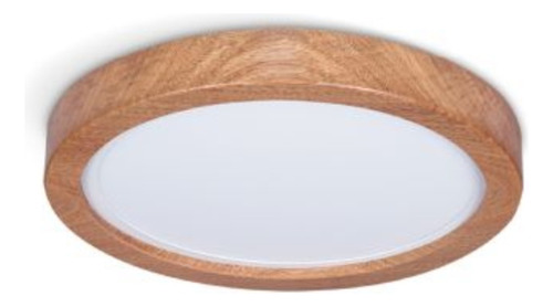 Plafon Redondo Led Etheos Simil Madera 18w Calido