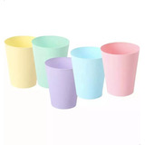 Vasos Rigidos Cumpleaños Colores Pastel Surtidos 300ml X30u