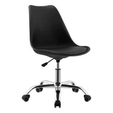 Silla De Escritorio Decototale Tulip Oficina Dt08so Gamer Ergonómica  Negra Con Tapizado De Cuero Sintético