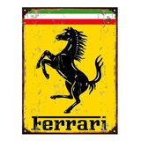 Cartel Chapa Publicidad Antigua Logo Ferrari P264
