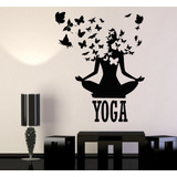 Vinilo Decorativo Yoga Mariposas  