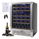 Aprafie Enfriador De Vino De 24 Pulgadas, Refrigerador Integ
