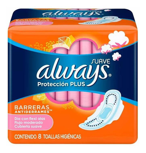 Pack X 12 Unid Toallas Femeninas  Plus Sec Ca 8 Alwa Pro