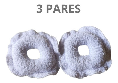 Kit 3 Pares Rosquinhas Amamentação Tecido Atoalhado Algodão 