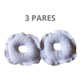 Kit 3 Pares Rosquinhas Amamentação Tecido Atoalhado Algodão 