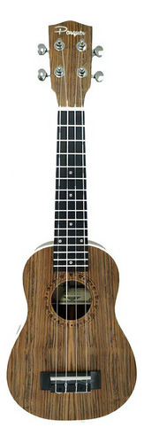 Ukelele Soprano Parquer Madera Ovangkol Flameado Funda Color Marrón