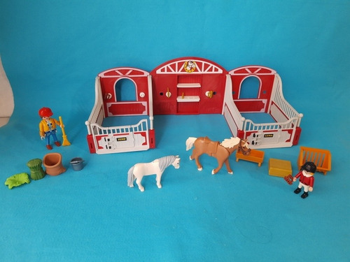 Playmobil 5983 Estabulo 2 Cavalos Incompleto Usado