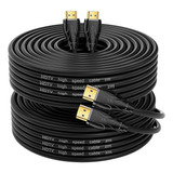 2 Cables Hdmi 2.0 Kanmis, 4k Alta Velocidad, 9 Metros