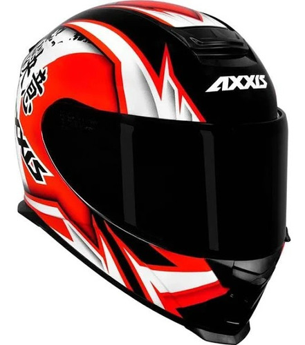 Capacete Axxis Eagle Japan Gloss Black Red White