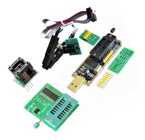 Kit Programador Bios Ch341+pinza+adaptador 1,8v+socket 150mm