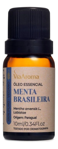 Óleo Essencial Menta Brasileira 10ml Via Aroma - Puro