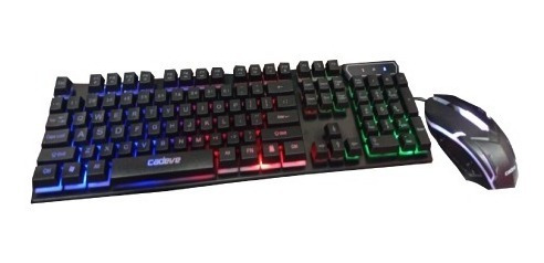 Pack Teclado Y Mouse Gamer Cadeve 9122 Con Luz