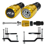 Slider Dianteiro Speed Style Yamaha R3 2020 2021 2022 Ouro