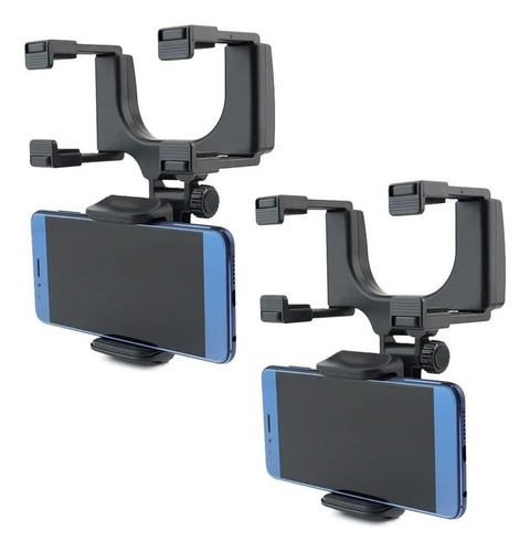 Soporte Celular Auto Retrovisor X2 - Pack De Porta Celular P