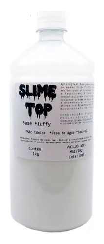 Cola Branca Top Slime Fluffy Base 1kg