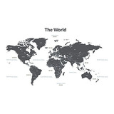 Pegatinas De Pared Para Niños, Diseño De Mapa Del Mundo