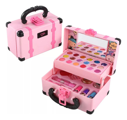 Kit De Maquiagem Infantil De 30 Peças Para Meninas, Conjunto